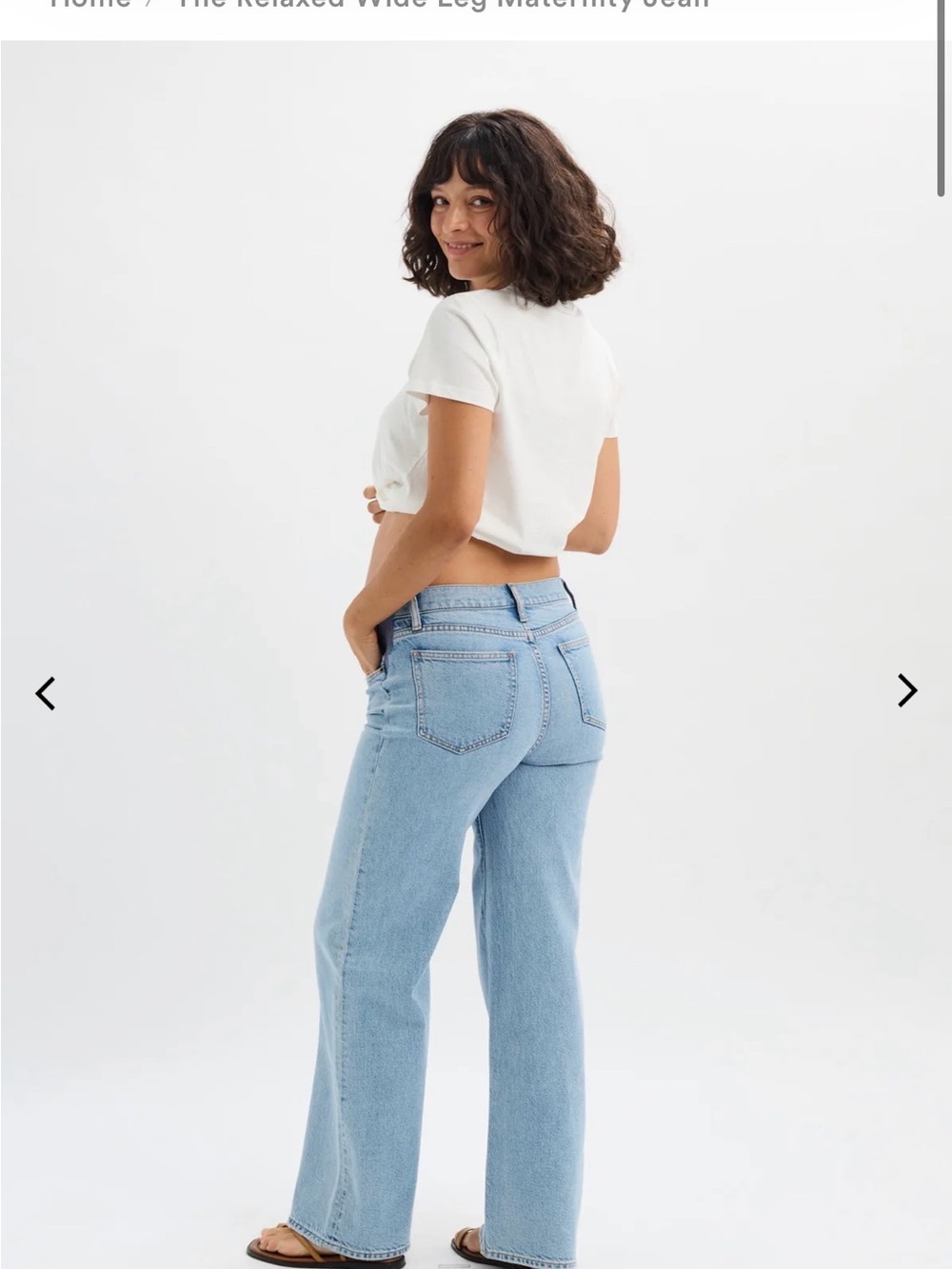 Hatch Light Blue Wide-Leg Maternity Jeans - Picture 2 of 8